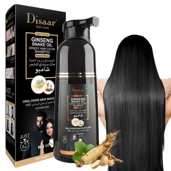 CHAMPÚ CON COLOR RÁPIDO NEGRO NATURAL- DISAAR- 400Ml