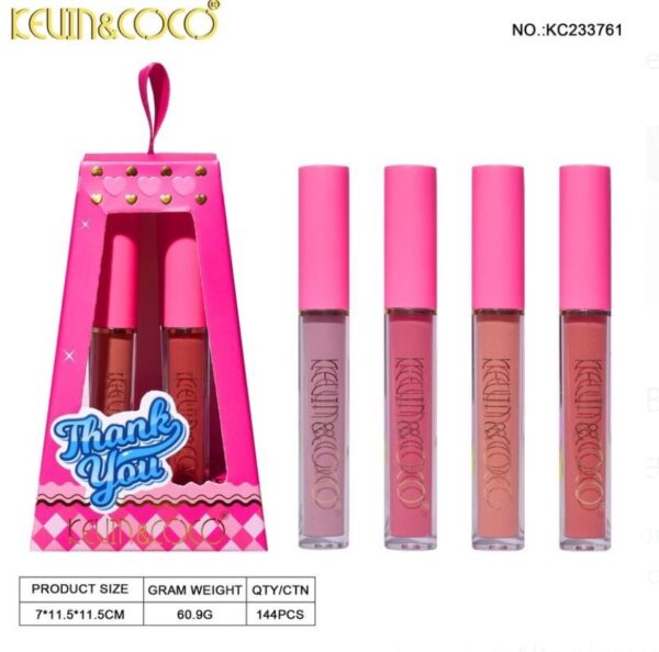 SET DE 4 LABIALES- KEVIN Y COCO -