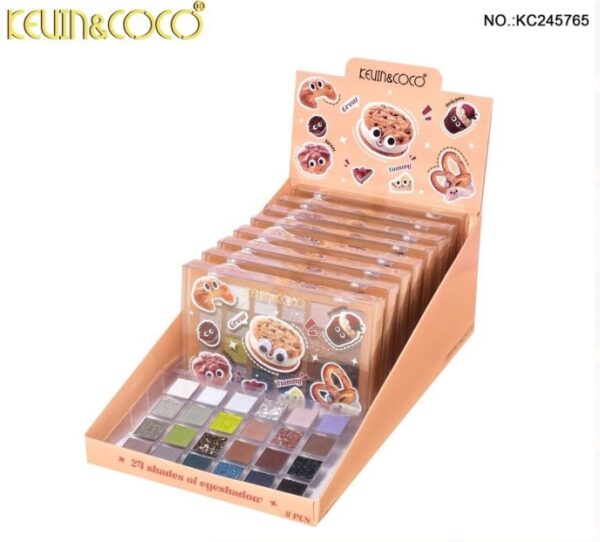 PALETA SOMBRAS DE OJOS - 24 COLORES YUMMY 2- KEVIN Y COCO-