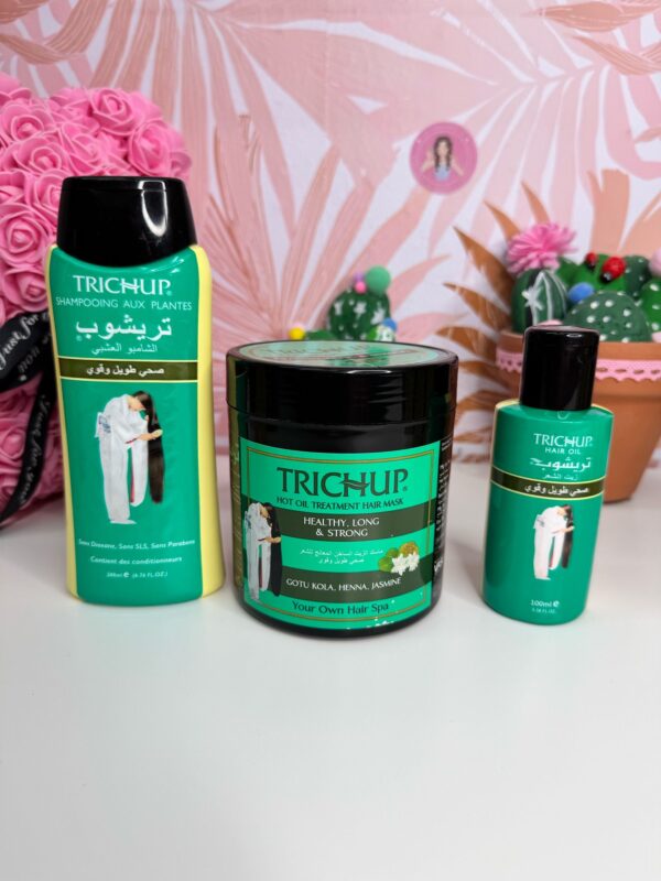 LOTE TRATAMIENTO DE CRECIMIENTO DEL CABELLO Y ENGORDE DE LA FIBRA CAPILAR -3 PRODUCTOS-TRICHUP-INDIA-