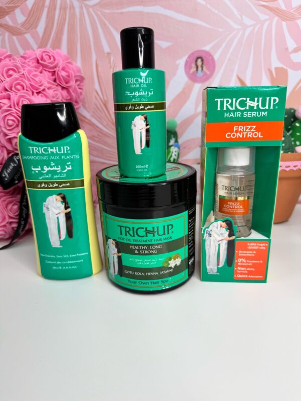 LOTE TRATAMIENTO DE CRECIMIENTO DEL CABELLO Y ENGORDE DE LA FIBRA CAPILAR -4 PRODUCTOS-TRICHUP-INDIA-