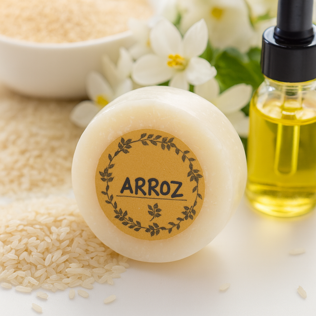 JABON EXFOLIANTE NATURAL - ARROZ - 25 GR APROX