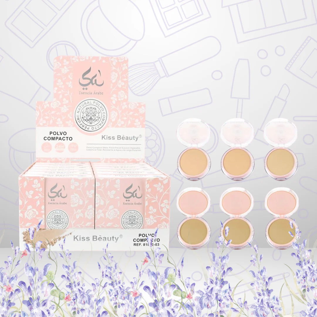 POLVO COMPACTO - ESENCIA ARABE - KISS BEAUTY - 25GR - Imagen 2