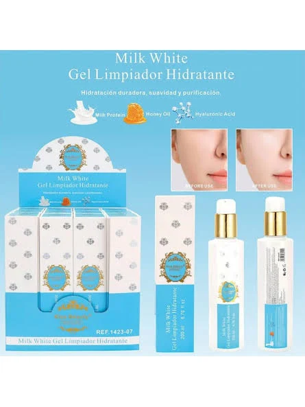 GEL LIMPIADOR HIDRATANTE - MILK WHITE - KISS BEAUTY - 200 ML
