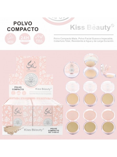 POLVO COMPACTO - ESENCIA ARABE - KISS BEAUTY - 25GR