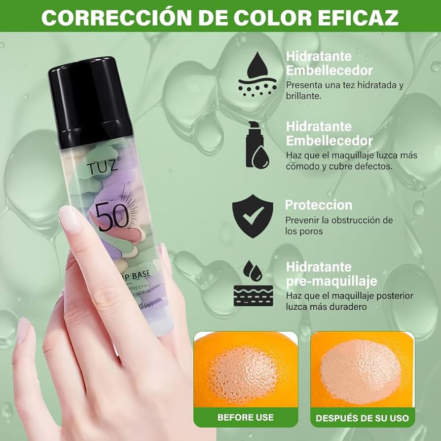 PREBASE DE MAQUILLAJE CON PROTECCION SOLAR 50 - TUZ - 35 ML - Imagen 3