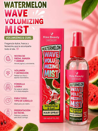 SPRAY CABELLO VOLUMEN Y RIZOS DE SANDIA - KISS BEAUTY - 150 ML - Imagen 2